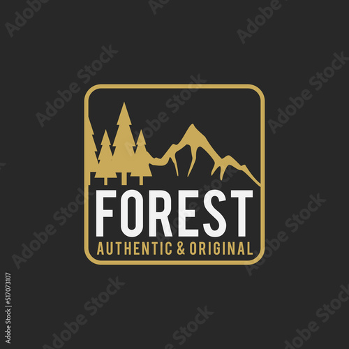 camping outdoor and adventure gears badge logo emblem logo label design. Vector illustration