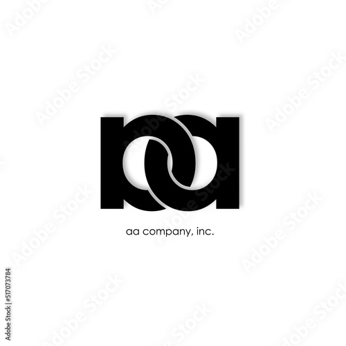 Initial Letter Alphabet Logo aa photo