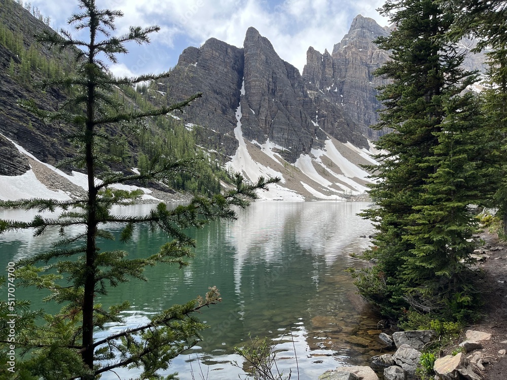 Reflection on Lake Agnes Banff National Park Alberta Canada