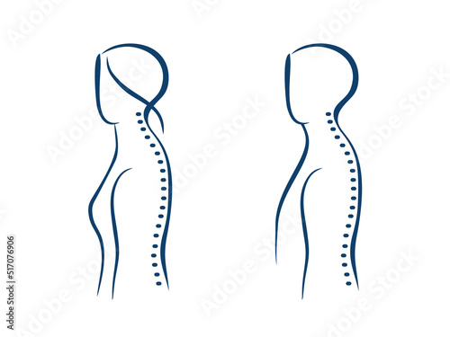 vector icon person human spine