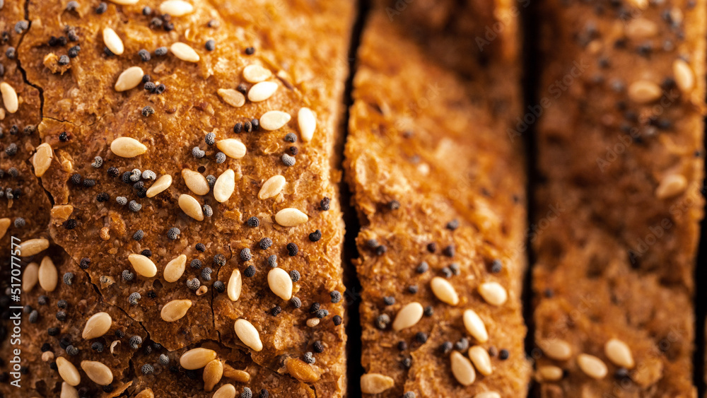 close up of multigrain bread | acercamiento de pan con multigrano close up of multigrain bread | acercamiento de pan con multigrano