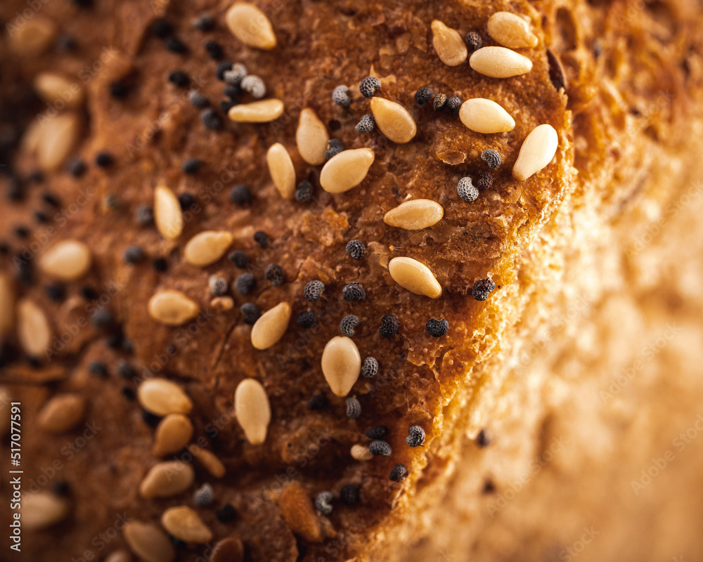 close up of multigrain bread | acercamiento de pan con multigrano close up of multigrain bread | acercamiento de pan con multigrano