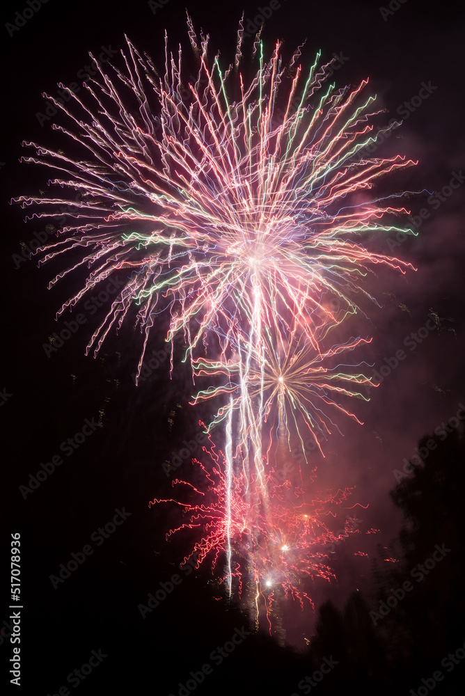 View of the french firework of mulhouse the 13 th July 2022 View of the french firework of mulhouse the 13 th July 2022