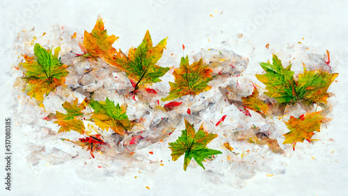 autumn leaves on the grass ground bright fun background, fall leaf, tree, maples
