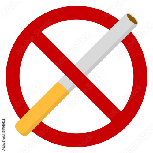 Sign NO SMOKING on white background, illustration