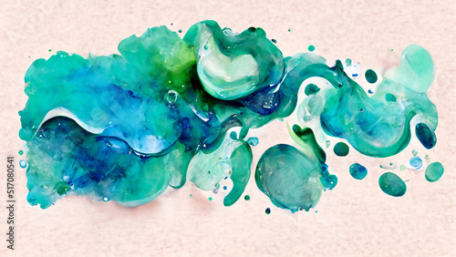 abstract watercolor background texture hand painted graphic resource color water drops burst aquatic green teal sand multicolor banner wallpaper scan