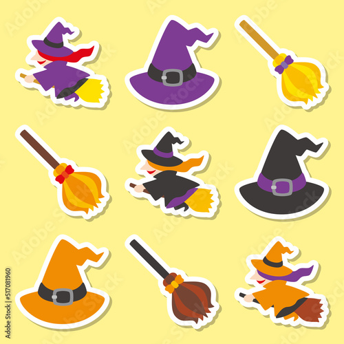 ハロウィン 魔女 セット シール