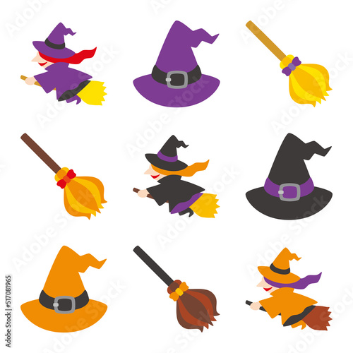 ハロウィン 魔女 セット カラー