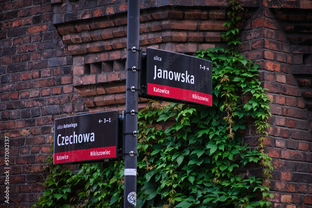 road signs nikiszowiec