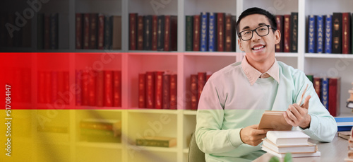 Collage with Asian student ...