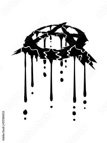 Anarchie Blut Tropfen Symbol 
