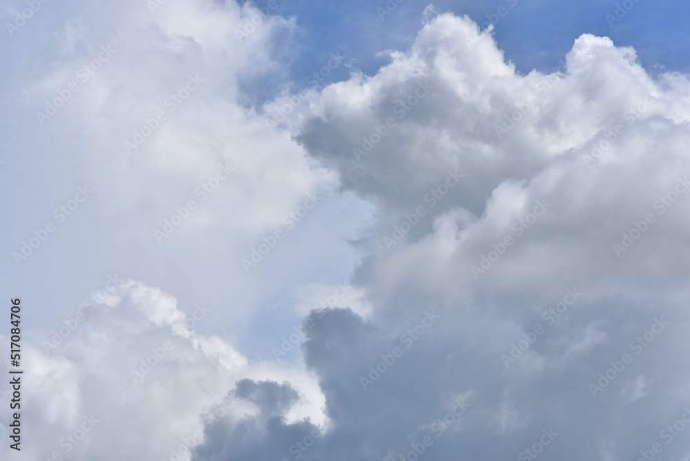 Beautiful sky. Cumulonimbus cloud and cirrus cloud