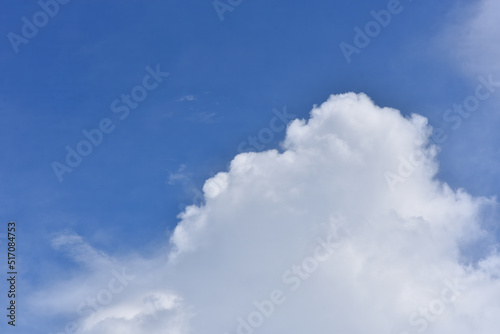 Beautiful sky. Cumulonimbus cloud and cirrus cloud