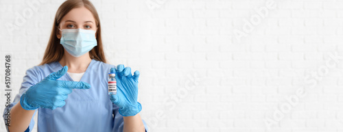 Female doctor holding monke...