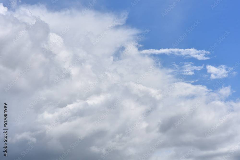 Beautiful sky. Cumulonimbus cloud and cirrus cloud