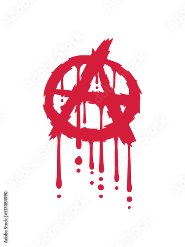 Anarchie Blut Tropfen Symbol 