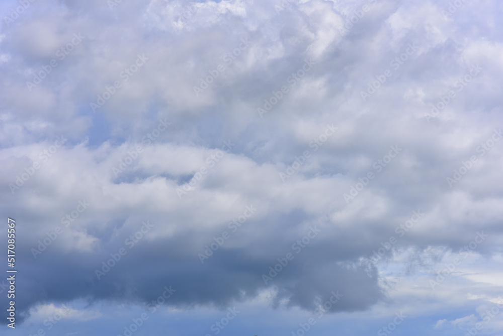 Beautiful sky. Cumulonimbus cloud and cirrus cloud