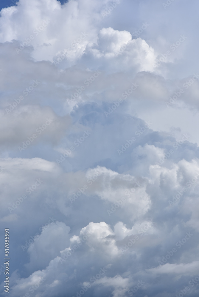 Beautiful sky. Cumulonimbus cloud and cirrus cloud
