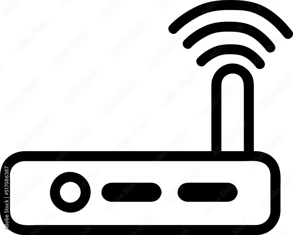 Wifi router line icon. Collection of vector symbol in trendy flat style on white background. Wifi router sings for design Wifi router line icon. Collection of vector symbol in trendy flat style on white background. Wifi router sings for design