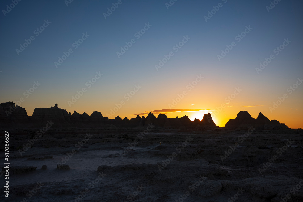 Obraz premium Badlands National Park Door Trail Sunset