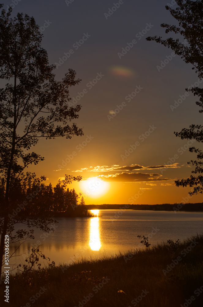 Sunset at Astotin Lake, Elk Island National Park Sunset at Astotin Lake, Elk Island National Park