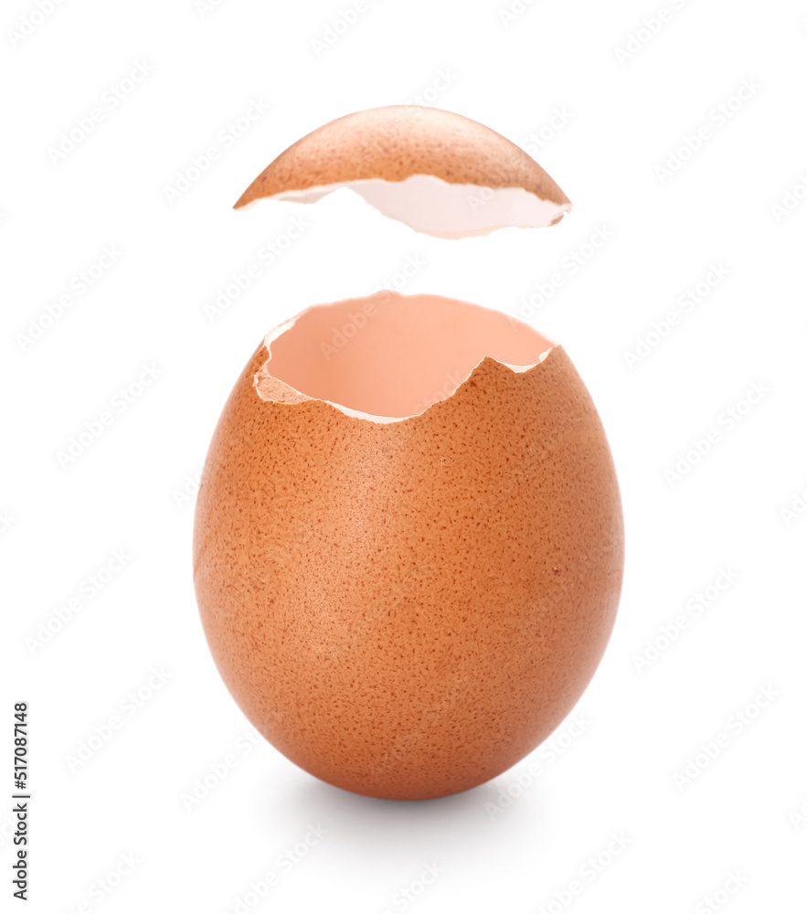 Cracked egg shell isolated on white background Cracked egg shell isolated on white background