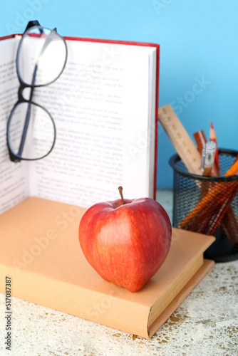 School stationery with appl...