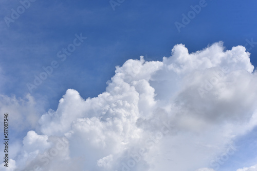Beautiful sky. Cumulonimbus cloud and cirrus cloud