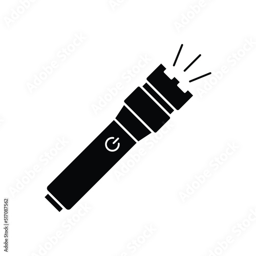 Flashlight icon design isolated on white background