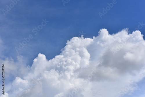 Beautiful sky. Cumulonimbus cloud and cirrus cloud