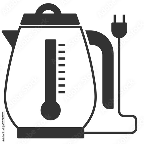 Simple kettle solid icon