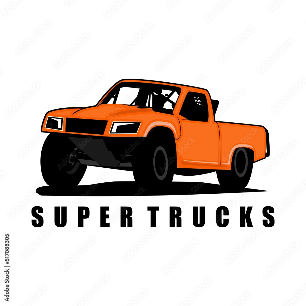 super trucks logo design icon vector	
