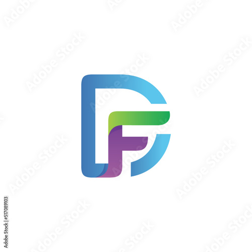 Letter df modern logo design