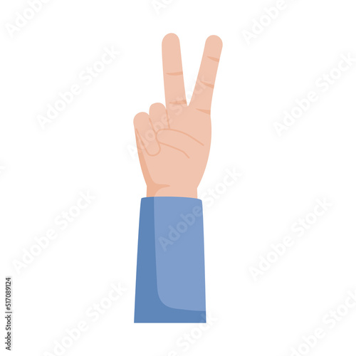 hand peace and love sign