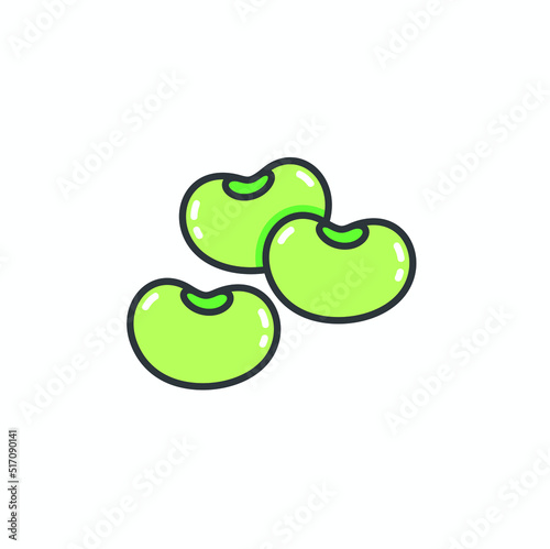 illustration of soya bean, vector art.