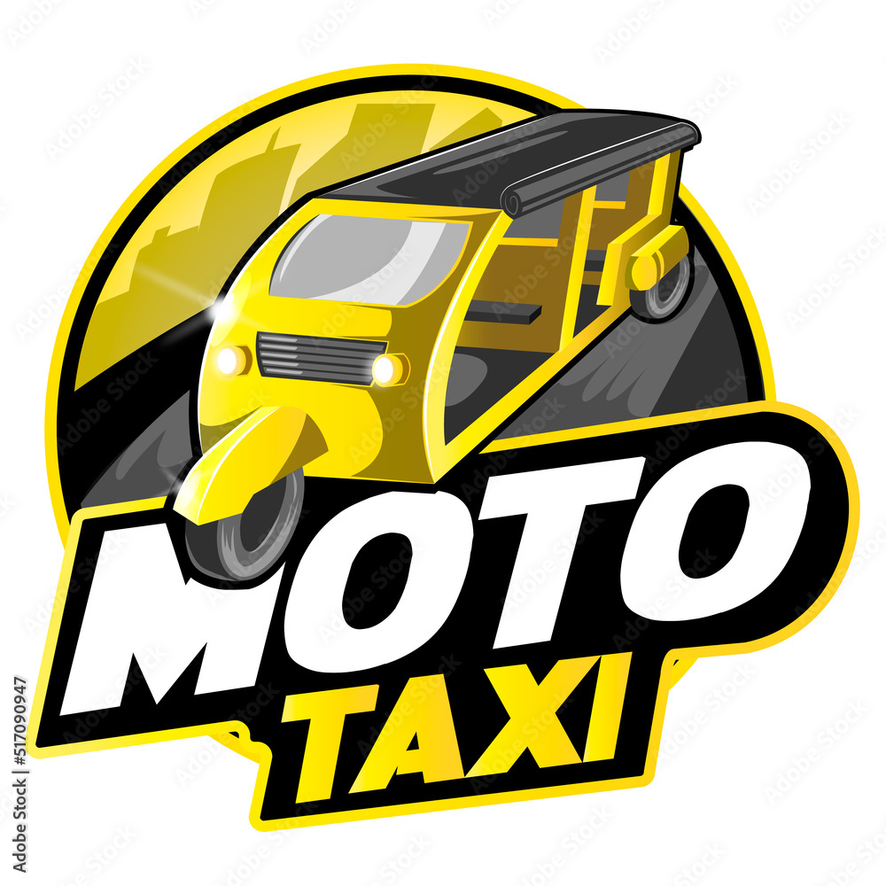 Logotipo moto taxi vector. Ciudad vector