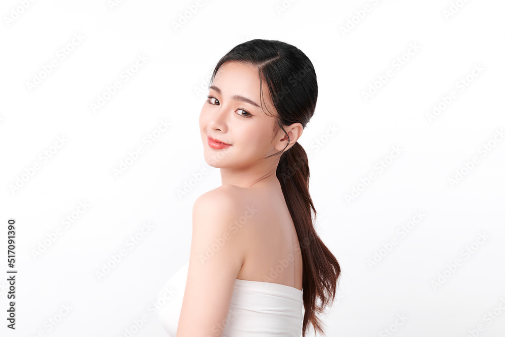 Beautiful young asian woman with clean fresh skin on white background, Face care, Facial treatment, Cosmetology, beauty and spa, Asian women portrait. Beautiful young asian woman with clean fresh skin on white background, Face care, Facial treatment, Cosmetology, beauty and spa, Asian women portrait.