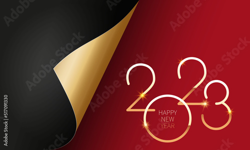 2023 Happy New Year Background Design. Greeting Card, Banner, Poster. Vector Illustration.