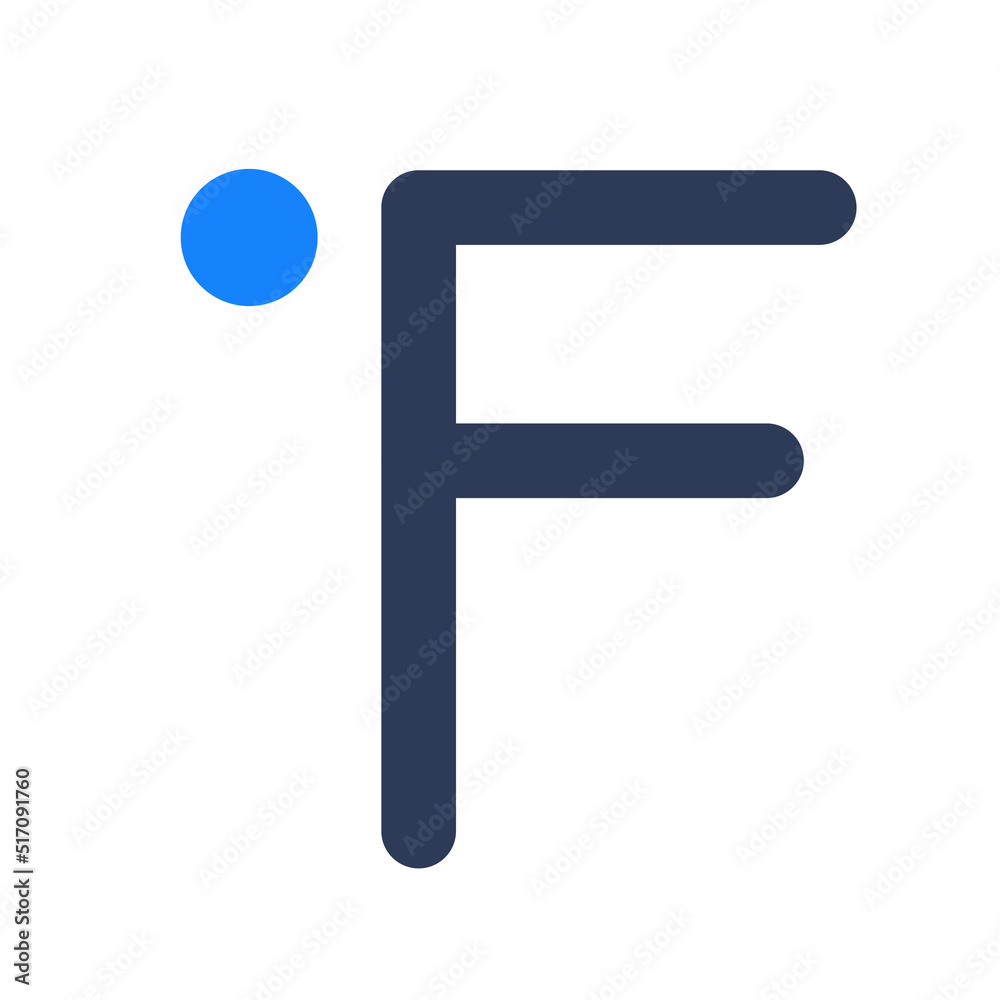 Fahrenheit Sign with Shady Icon Fahrenheit Sign with Shady Icon