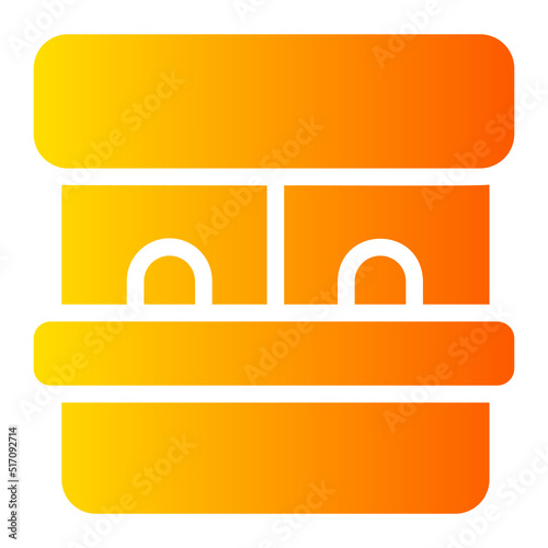 ticket office gradient icon