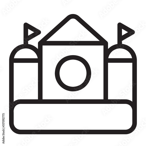 bouncy castle line icon
