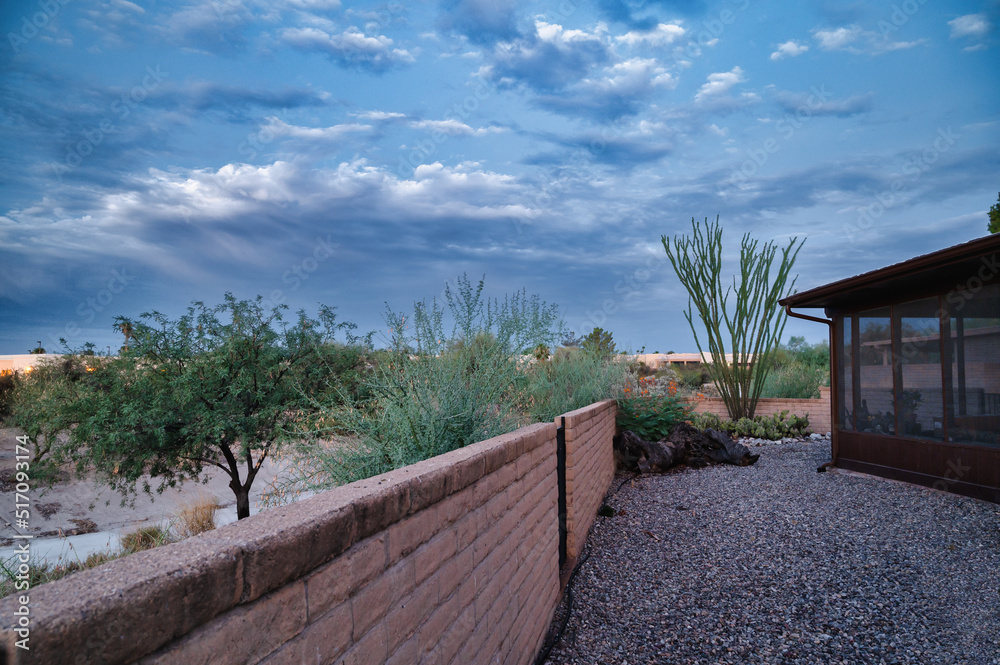 Low water use landscaping Arizona Home in Tucson. 