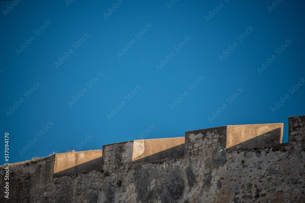 anciente fortress alicante wall with blue sky anciente fortress alicante wall with blue sky