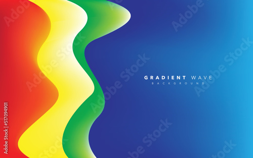 colorful gradient wave abstract background design