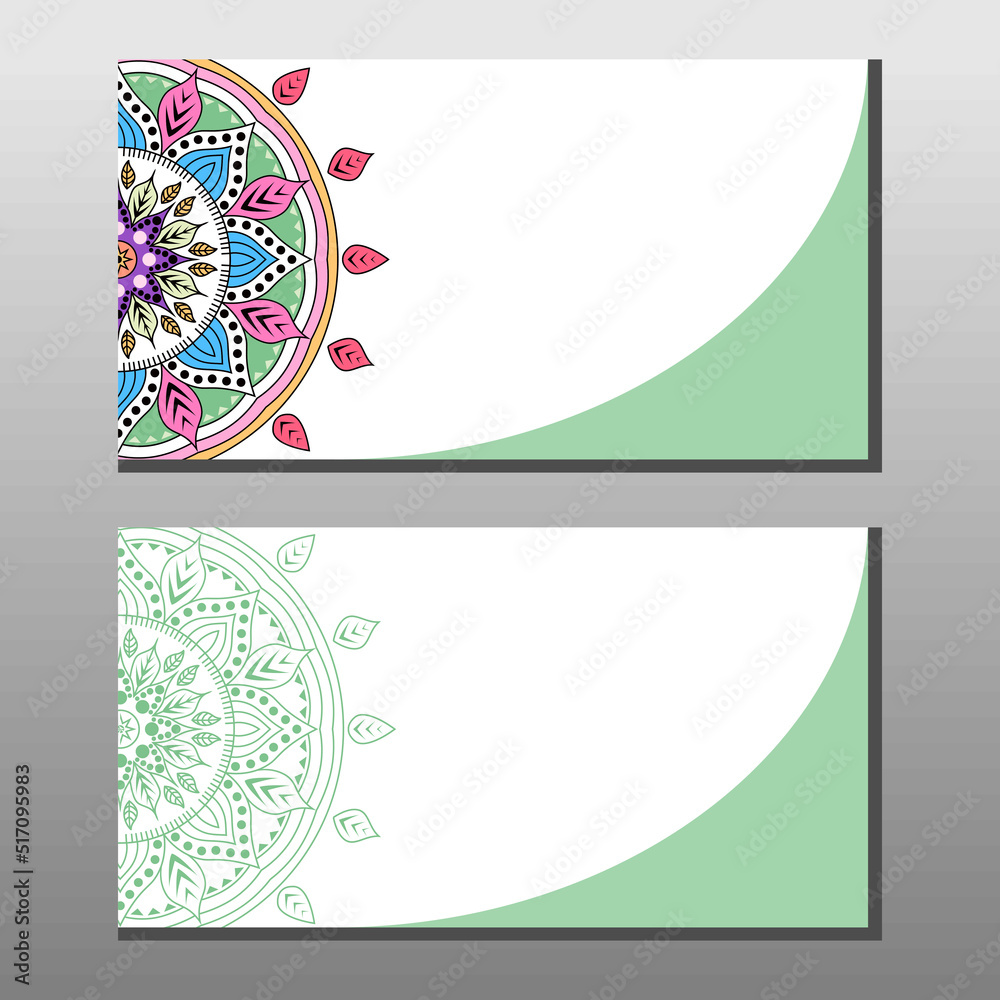 Fototapeta premium colorful mandala banner background design