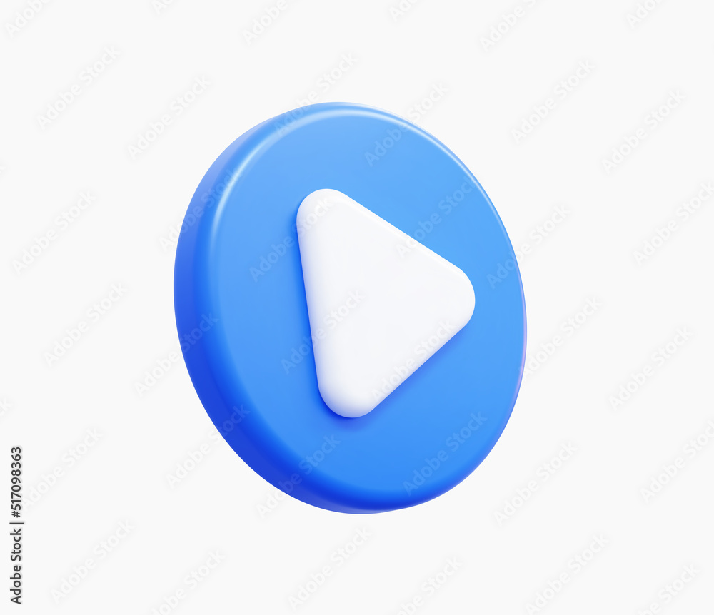 3d Realistic Play button vector illustration. 3d Realistic Play button vector illustration.