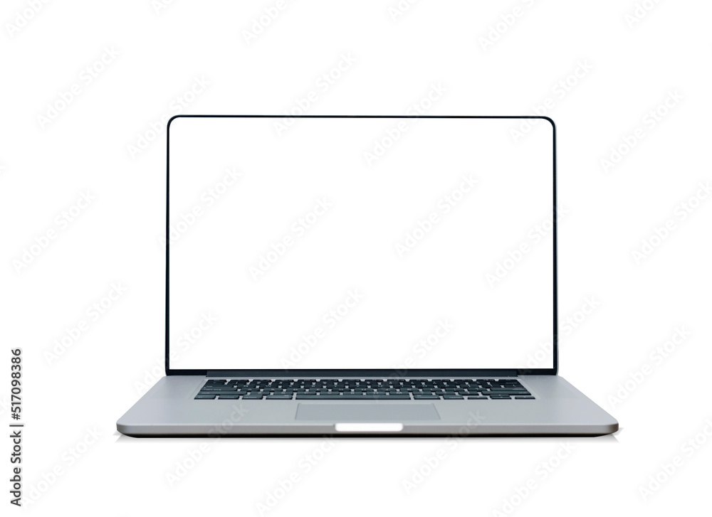 blank screen of laptop on white background blank screen of laptop on white background