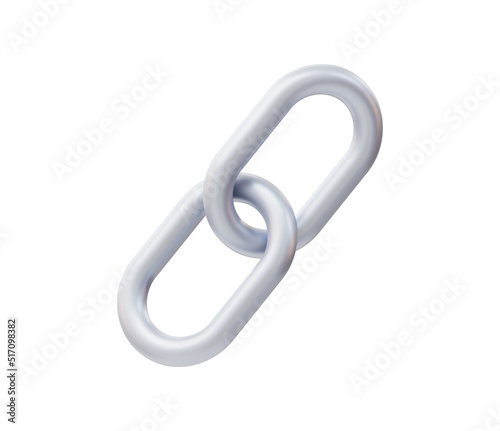 3d Realistic Chain or link Icon vector illustration