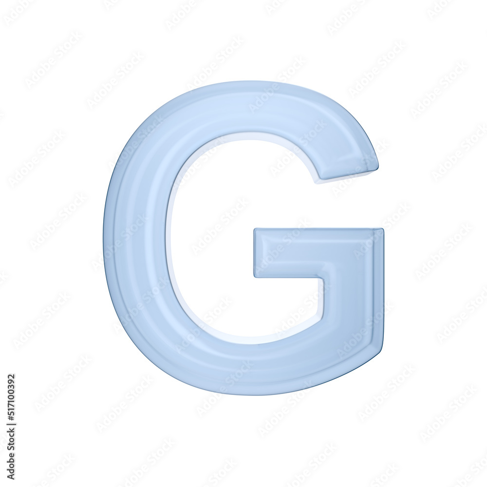Character G on white background. Isolated 3D illustration Character G on white background. Isolated 3D illustration