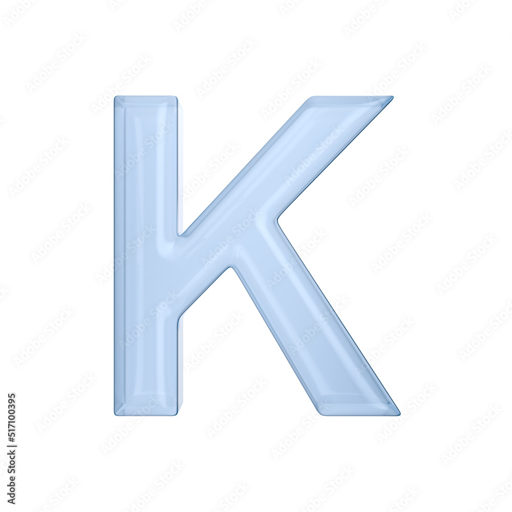 Character K on white background. Isolated 3D illustration Character K on white background. Isolated 3D illustration
